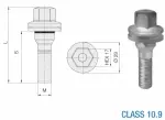 bolt ps12x1.25/45/17 (p67. ch17) with washer (peu. cit) iso 10.9. geomet