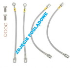 HEL HON11H4 / brake hoses reinforced (4pcs, silver, realization: 2-3 working days) fits: honda civic vi 1.6 105/125 03.96-03.00