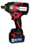 battery impact wrench 1/2, 1200 nm, 2 batteries 4.0 ah, fast charger, pcas-008 3 cartridges, pcas-008