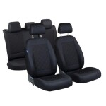Seat cover for Passenger car Universal - pikowane black kwadraty - set l