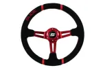 sports steering wheel slide 350mm offset:90mm suede red