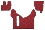 FL07, floor mats - ECO- leather, RENAULT PREMIUM ( . starting from 2005) red