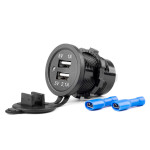 Waterproof rapid charger 2x USB, 12-24V