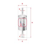 SOFIMA S 3740 B / fuel filter fits: alfa romeo giulietta, fiat 500l, tipo 1.4-1.8 04.10-