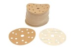 gold paper abrasive: Grinding disc, velcro fastener, number hole: 15, .: P240, diameter - dimesions:150mm, paint: beez, package 100 pc