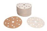 gold paper abrasive: Grinding disc, velcro fastener, number hole: 15, .: P360, diameter - dimesions:150mm, paint: beez, package 100 pc