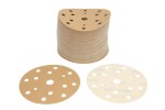 gold paper abrasive: Grinding disc, velcro fastener, number hole: 15, .: P500, diameter - dimesions:150mm, paint: beez, package 100 pc