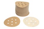 gold paper abrasive: Grinding disc, velcro fastener, number hole: 7, .: P500, diameter - dimesions:150mm, paint: beez, package 100 pc