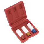 SEALEY Impact Socket set 1/2" aluminium wheels - 3pc (17,19,21)