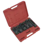 SEALEY injector sockets, 1/2", 6 pc, 90x21mm,80x22mm,110x22mm,80x27mm,80x28mm,83x28mm, 6 pc