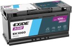 battery EXIDE 12V 106Ah 950A AGM ( -+ standard) 393x175x190 B13 (agm)
