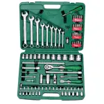 hans tool set in a suitcase 89os chucks 1/4",1/2", open-end wrenches etc.
