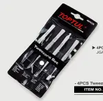 TOPTUL set Tweezers 4pc.