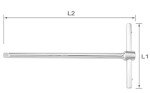 hex T-Wrench, slip handle, HEX, dimensions meter: 10 mm