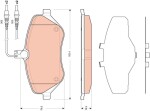 TRW Brake Pad Set,  disc brake GDB1663