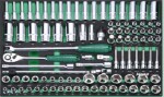 stand with tools, plug / spindle: 1/2", type gap: soft content, number tools: 95 pc, dimensions gap: 570x410mm,