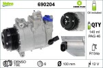 Compressor,  air conditioning VALEO CORE-FLEX 12V 690204