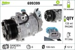 Compressor,  air conditioning VALEO CORE-FLEX 12V 699399